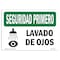 Signmission OSHA SAFETY FIRST Sign, Eye Bath Spanish, 10in X 7in Rigid Plastic, 10" W, 7" H, Landscape OS-SF-P-710-L-10783 - alternate 1